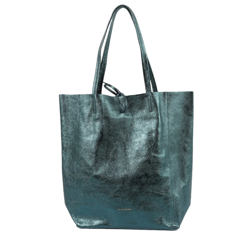 Metallic Green Tote