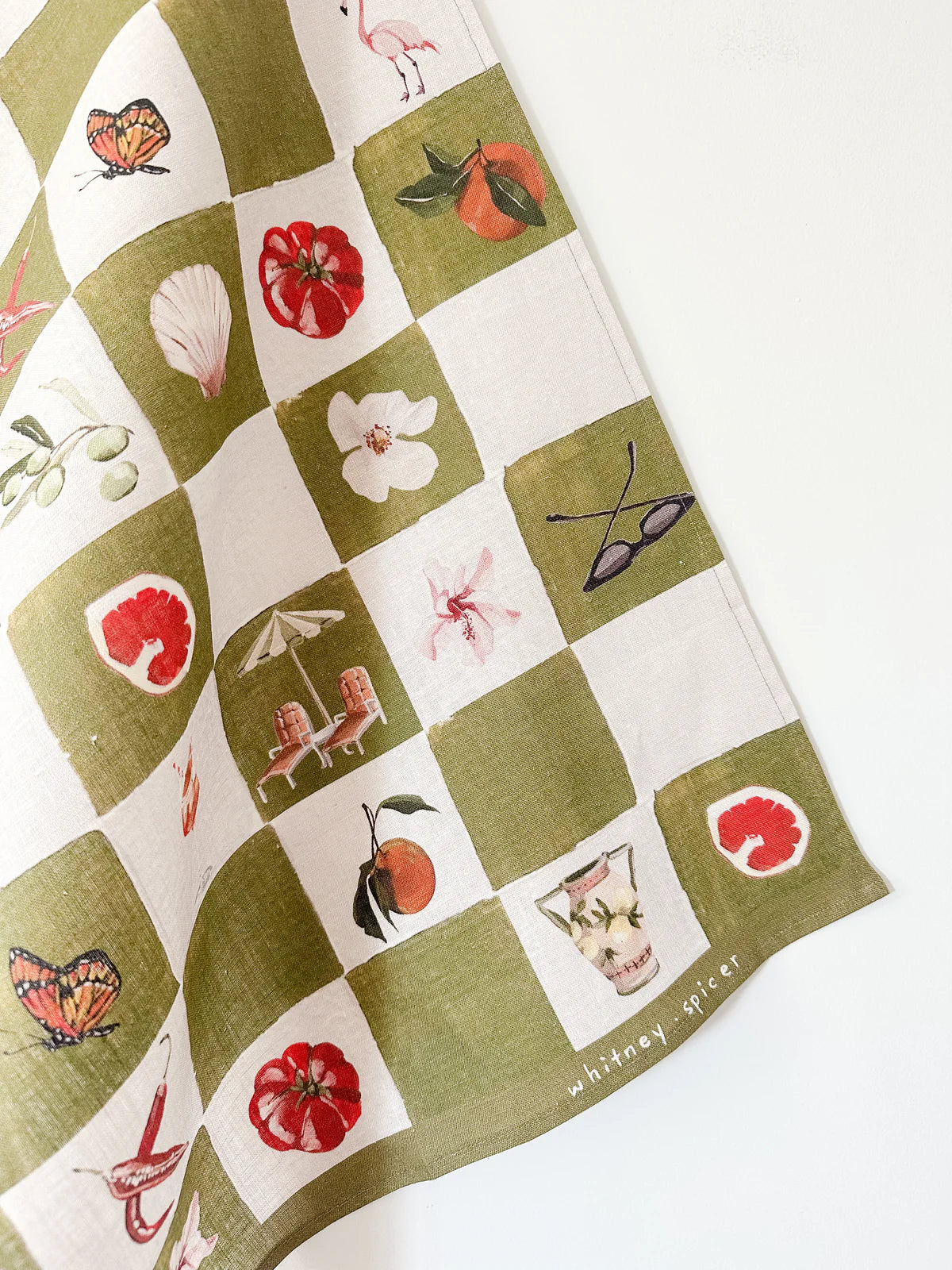 'European Summer' Linen Tea Towel