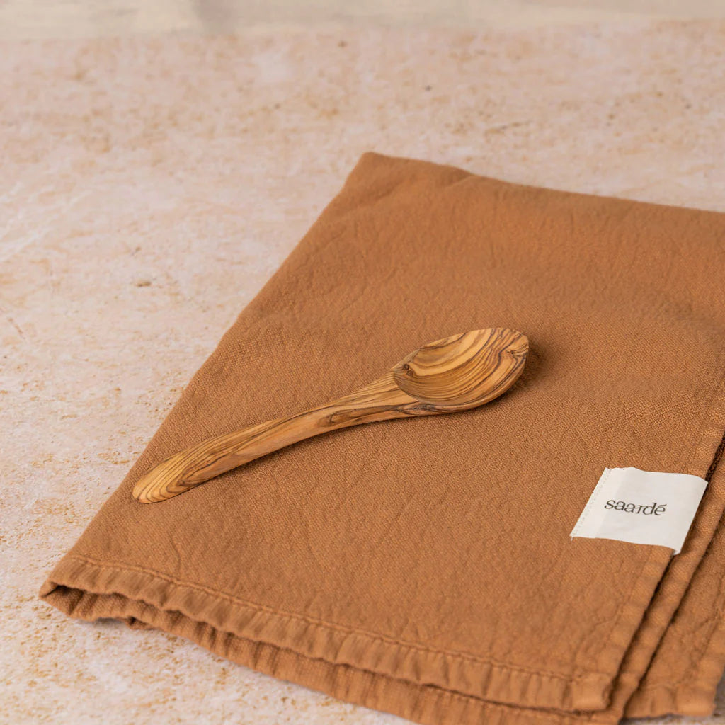 Vintage Wash Tea Towel Terracotta