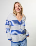 Stripe Cardigan - Salt Air