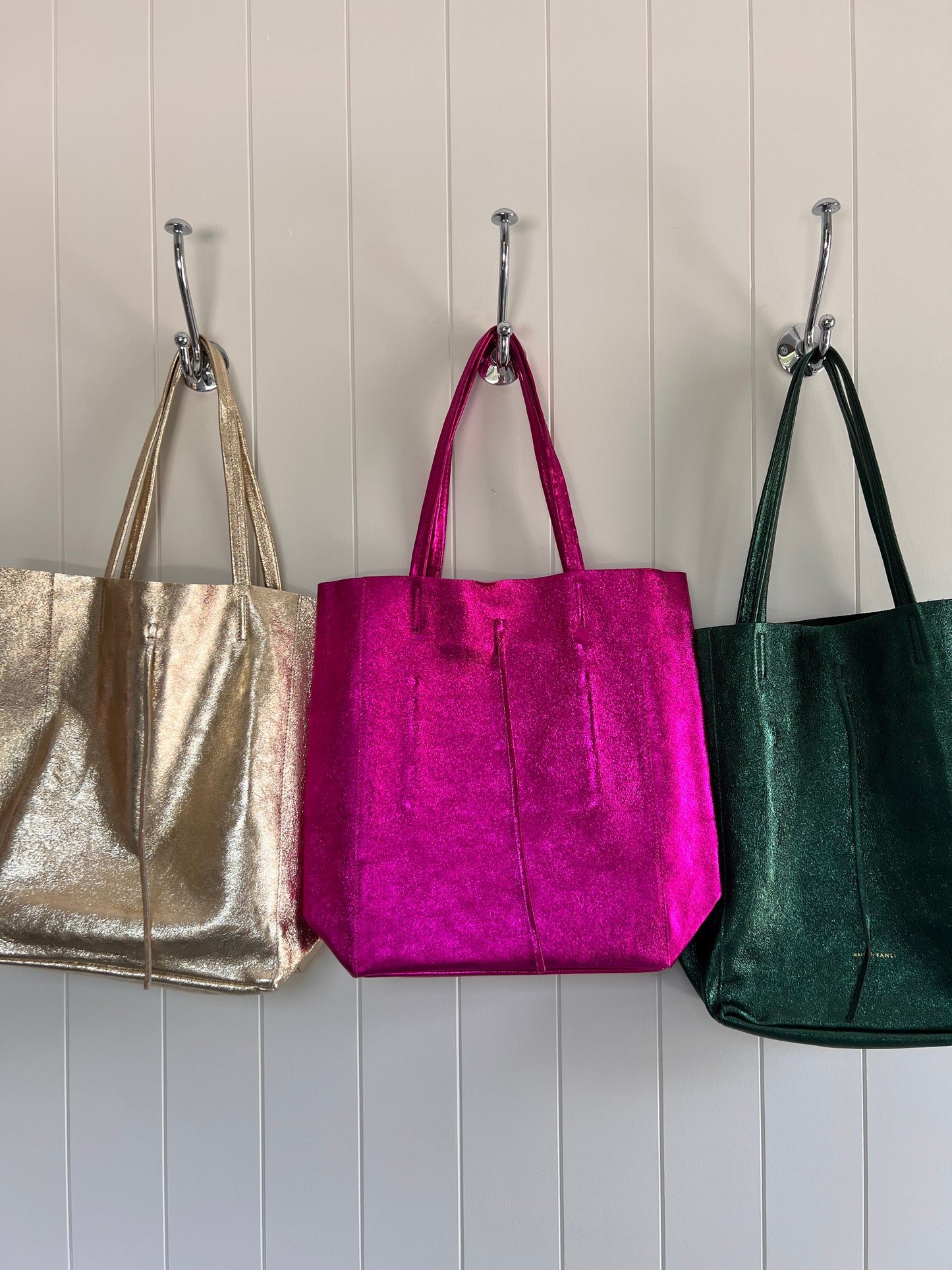 Metallic Green Tote