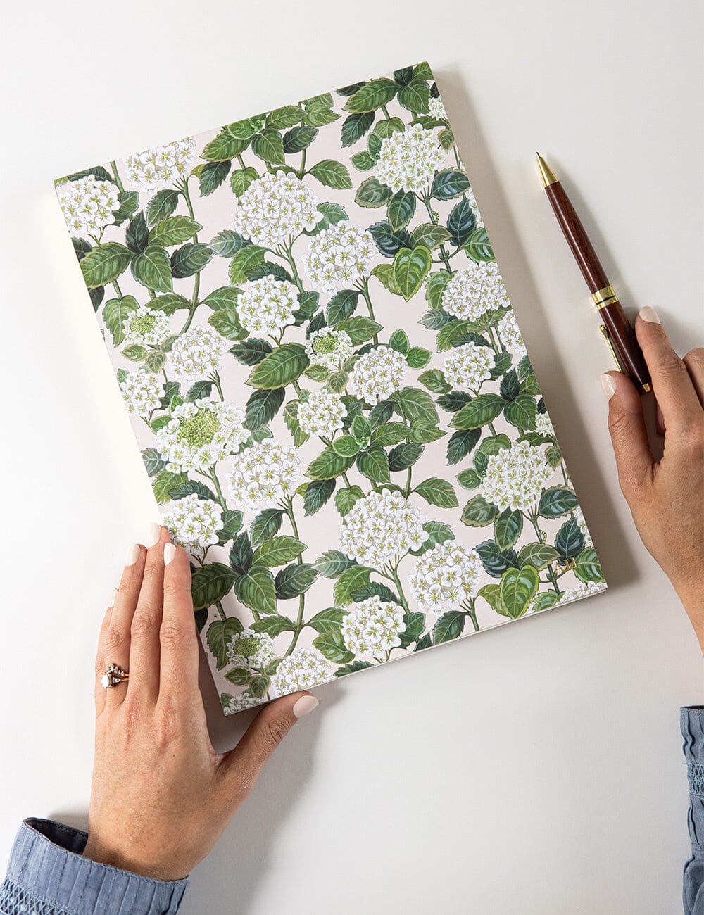 Hydrangea Jumbo Notepad Jotter
