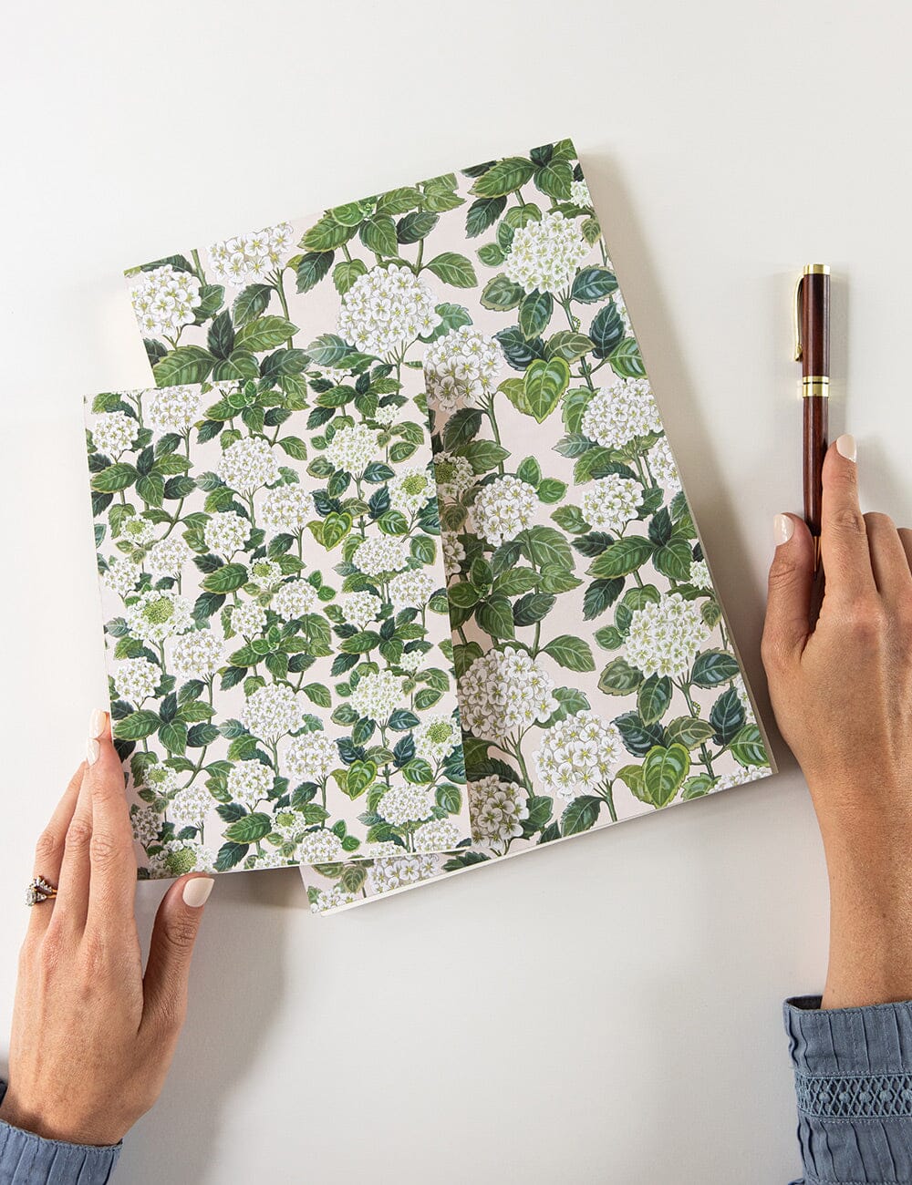 Hydrangea Jumbo Notepad Jotter