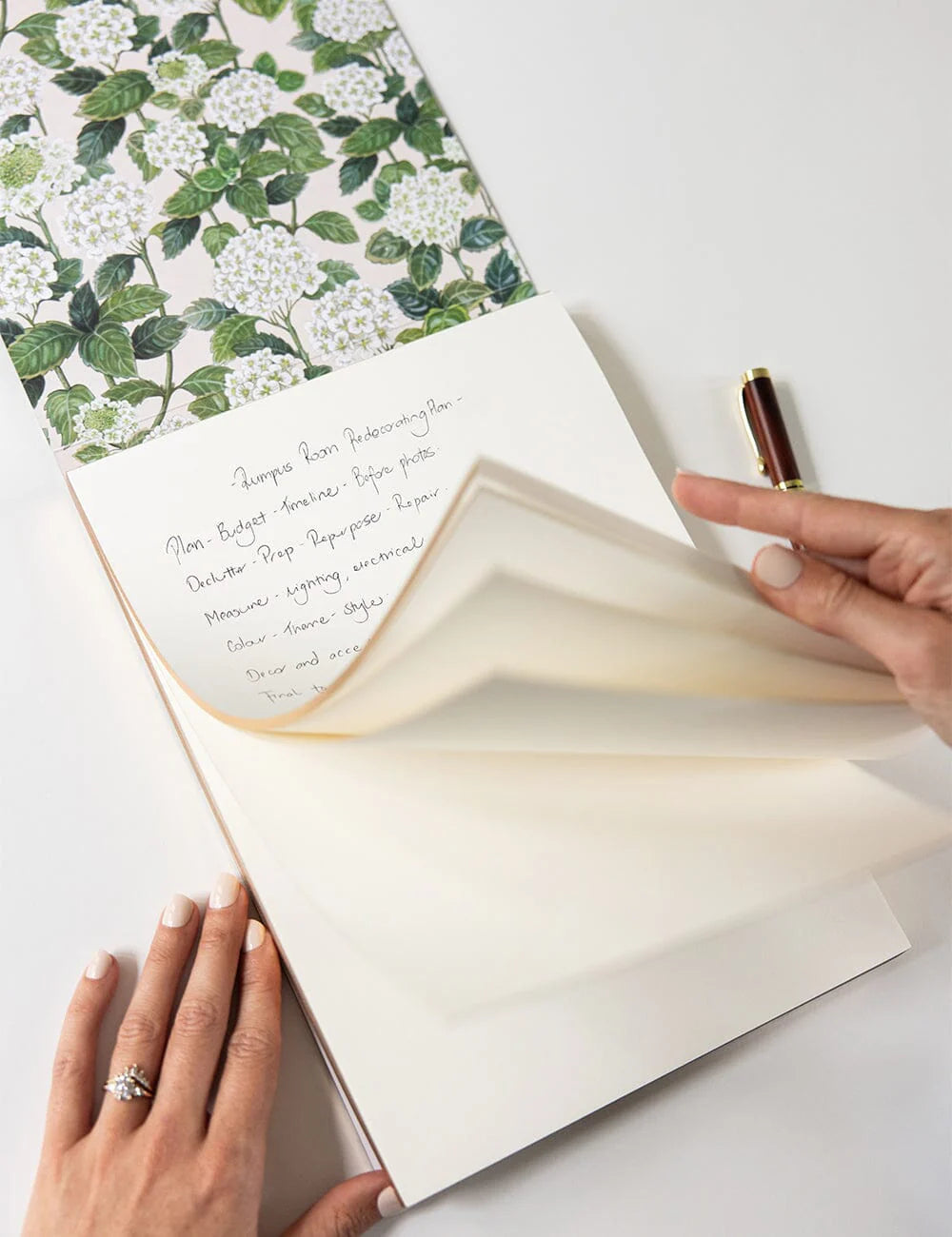 Hydrangea Jumbo Notepad Jotter