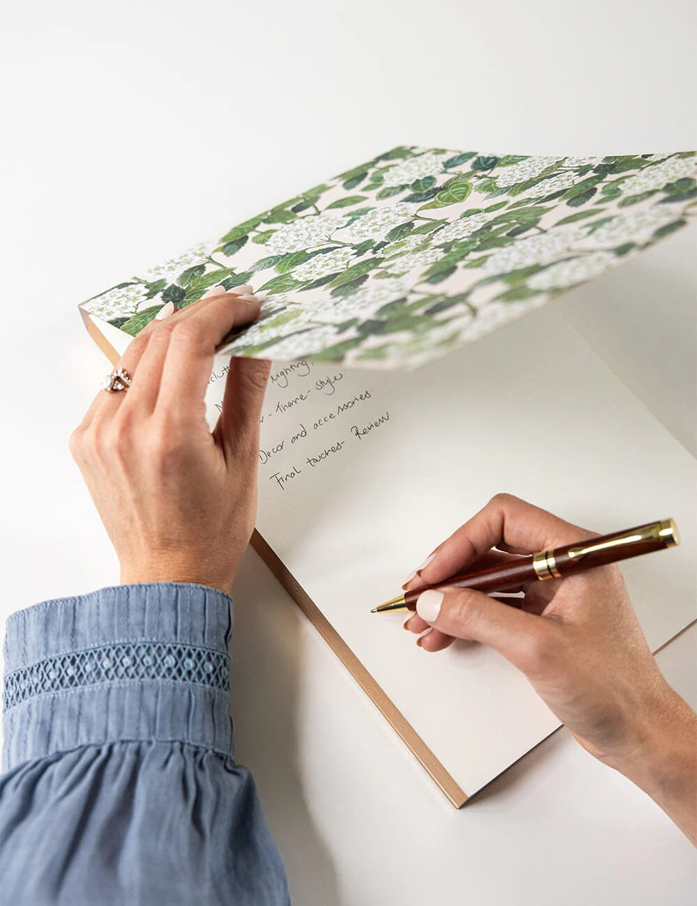 Hydrangea Jumbo Notepad Jotter