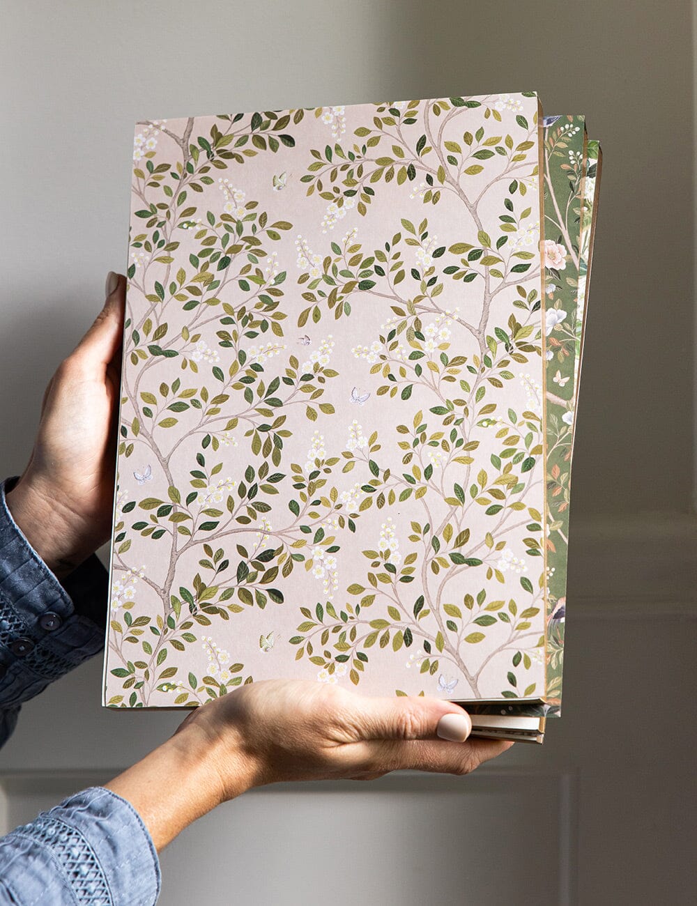 White Blossoms Jumbo Notepad Jotter