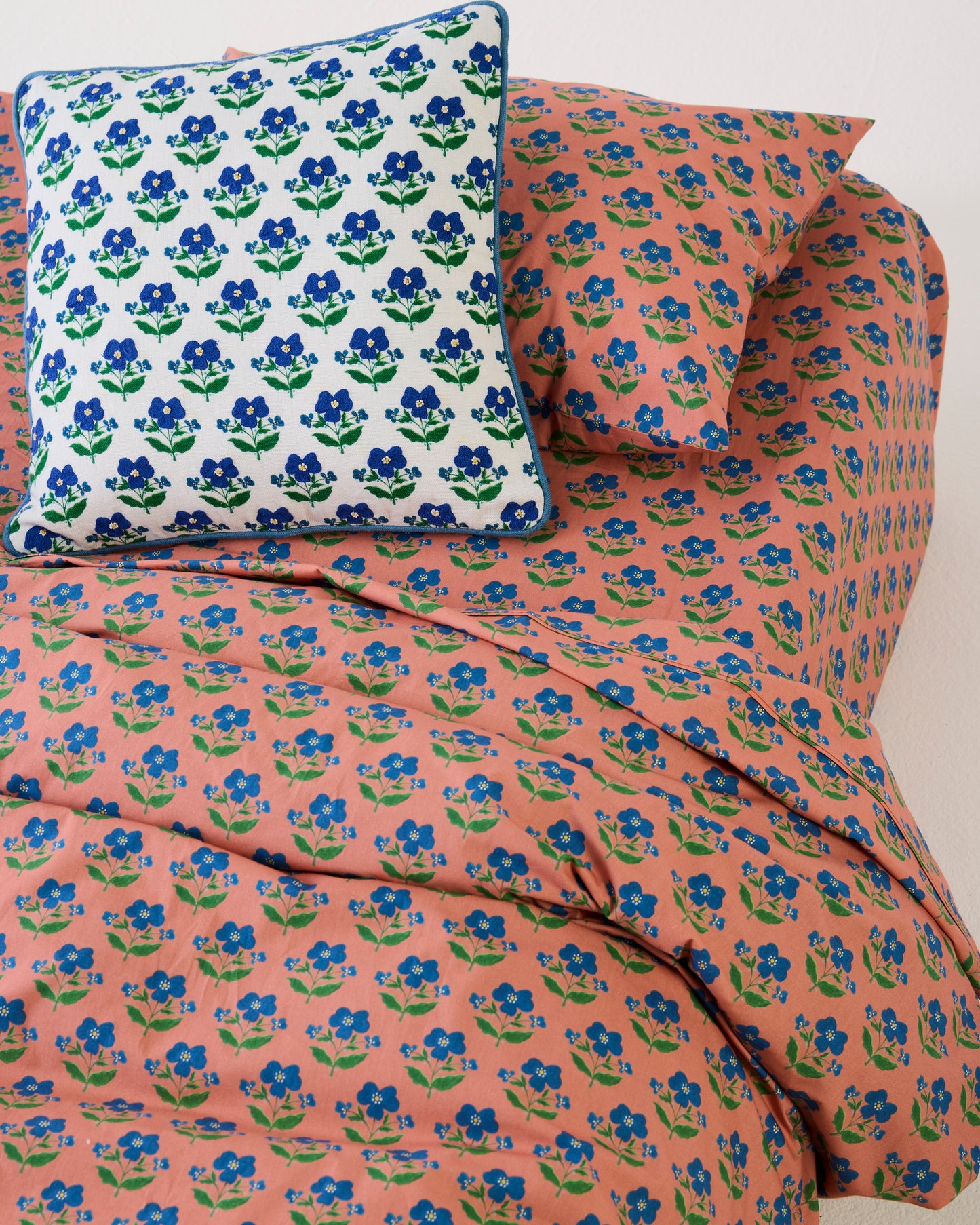 Kip&Co x Anna Spiro Indian Summer Rose Organic Cotton Flat Sheet