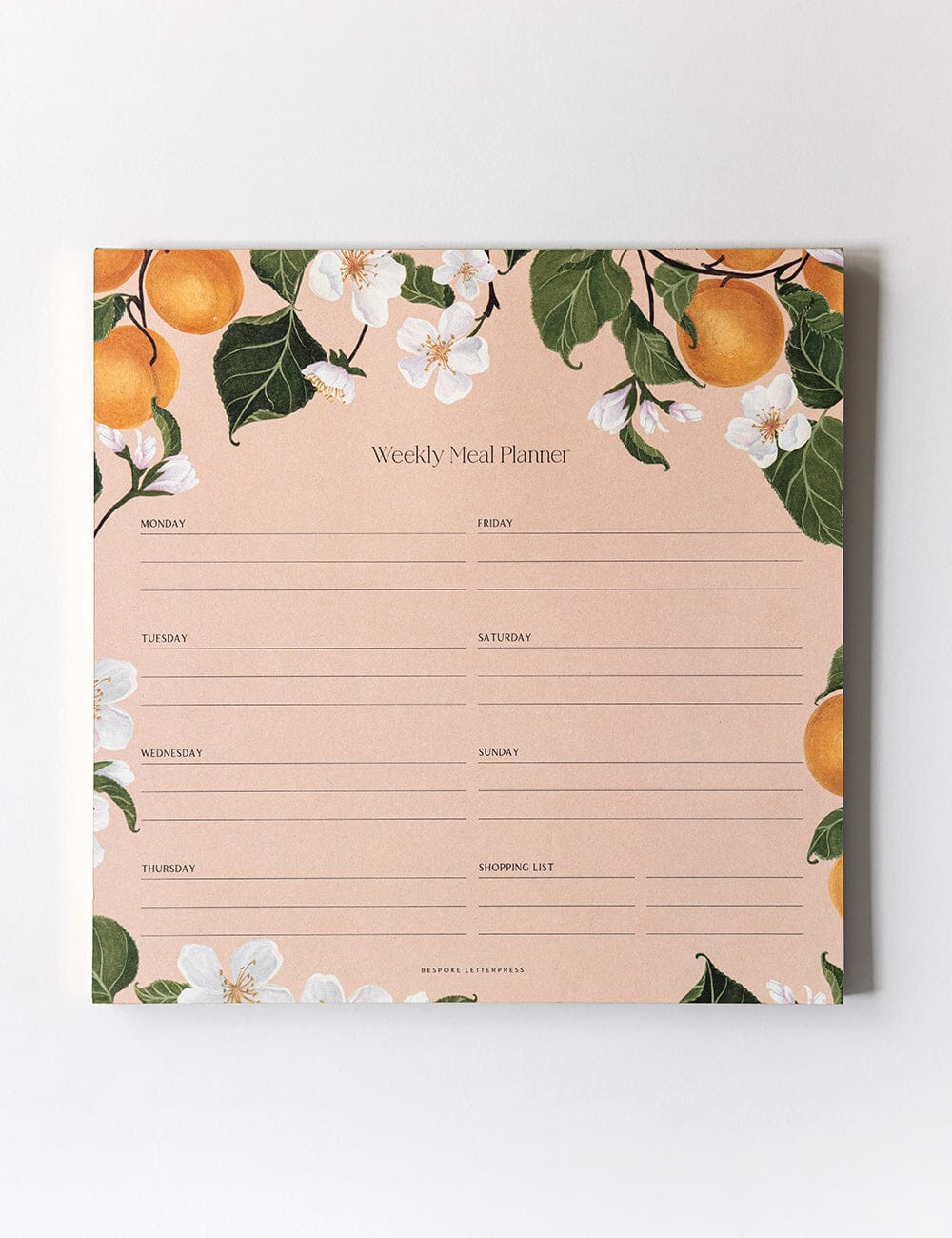 Meal Planner Notepad Peaches