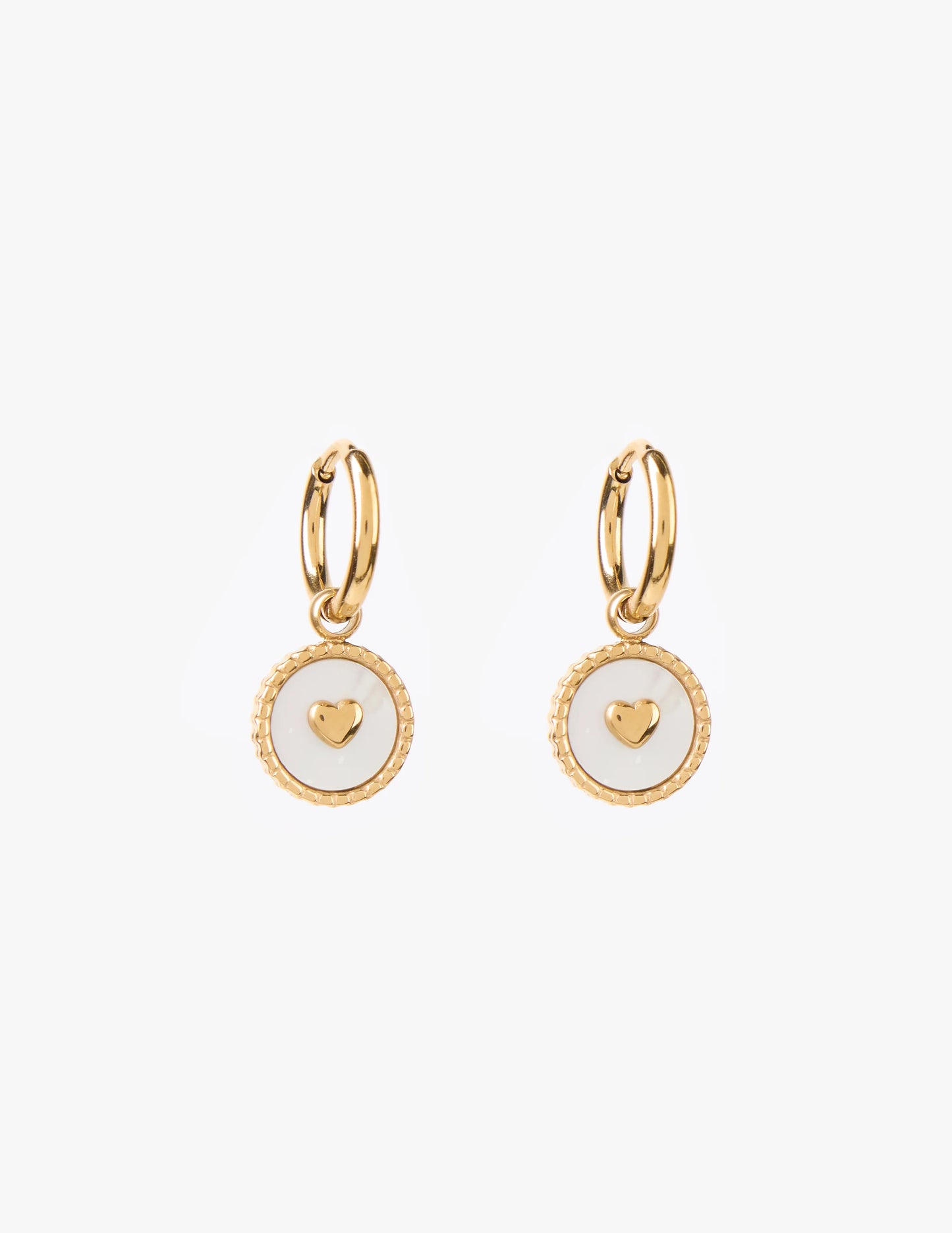 Earrings Pendent Mini Heart - Gold