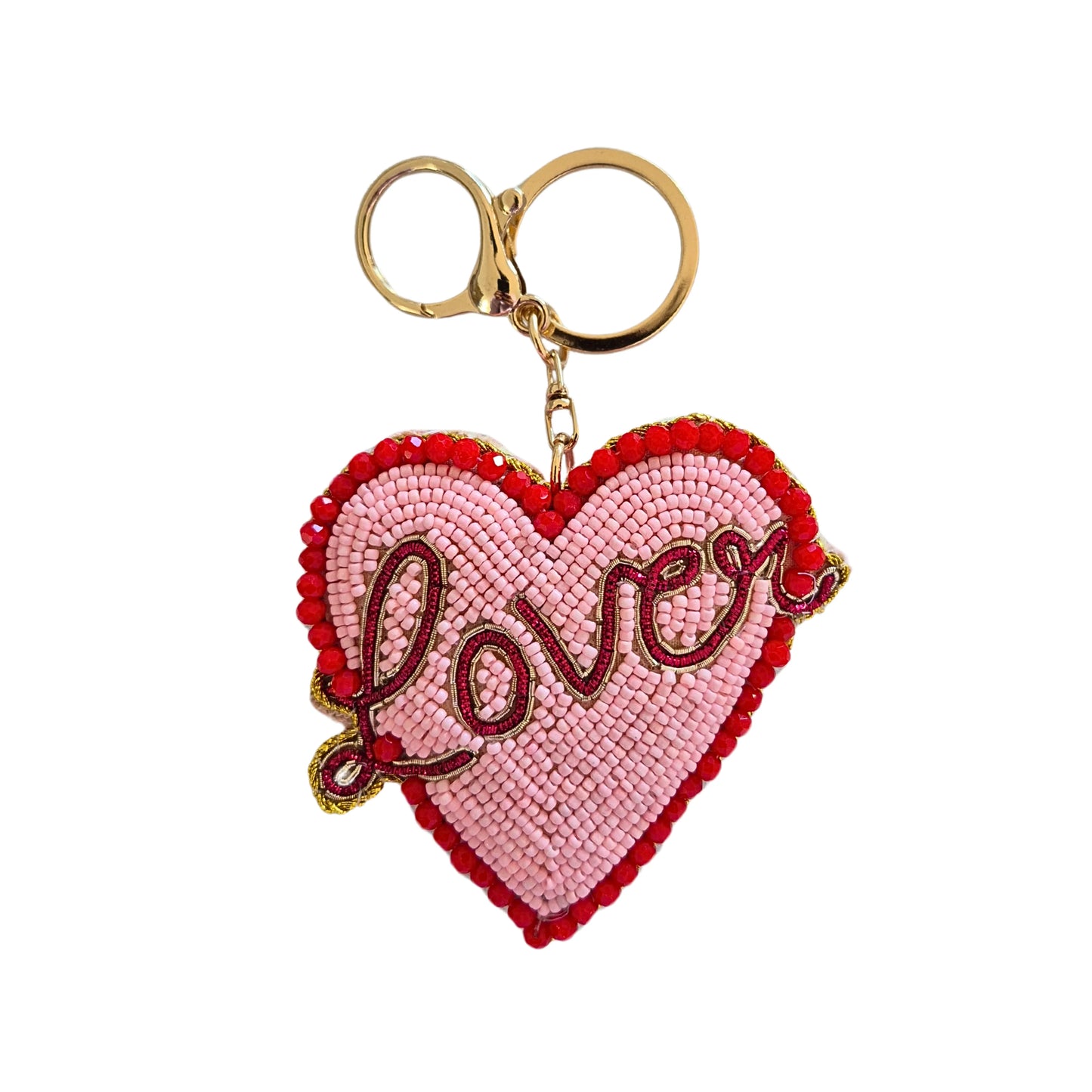 Love Beaded Keychain