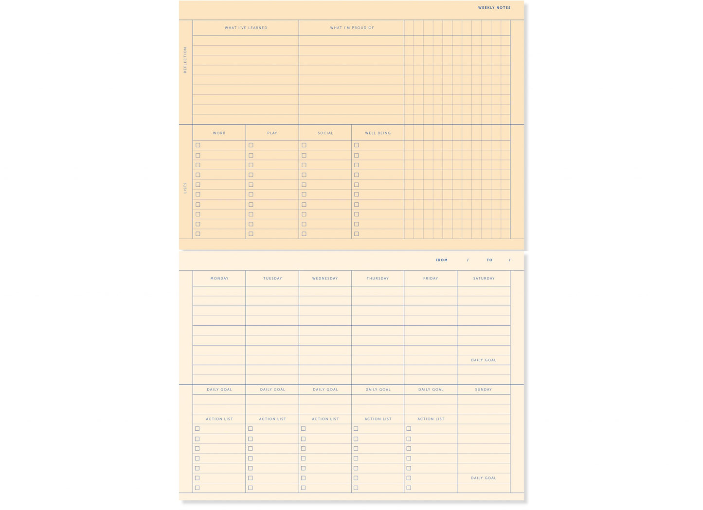 Deskplanner - Lavender Blue