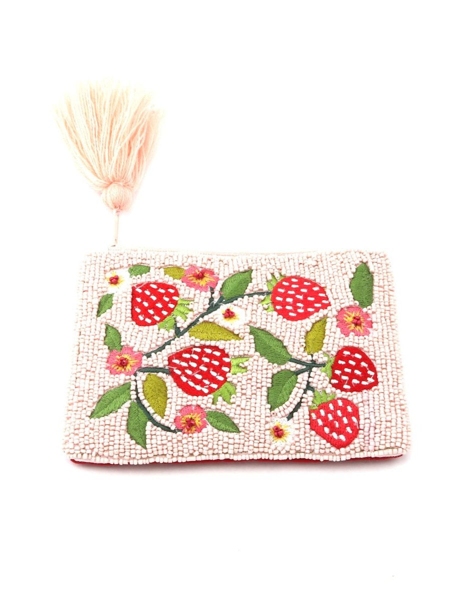 Strawberry Field Beaded Purse