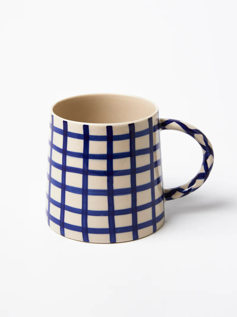 Larder Mug Navy Check