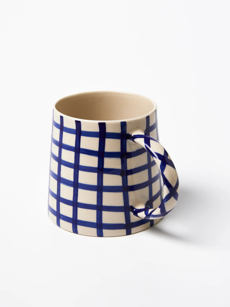 Larder Mug Navy Check
