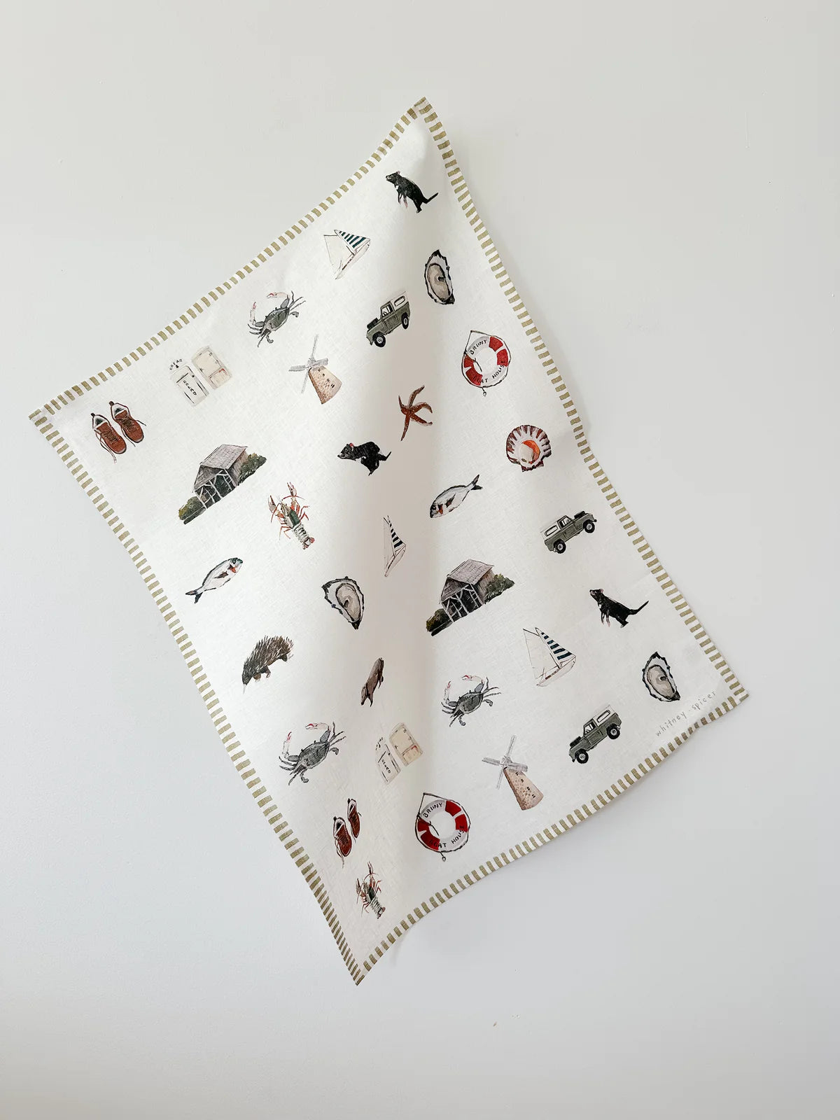'Tasmania' Linen Tea Towel