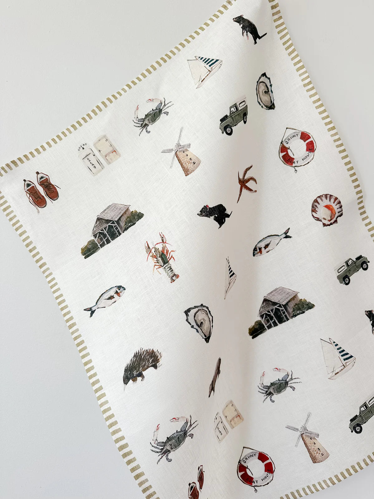 'Tasmania' Linen Tea Towel