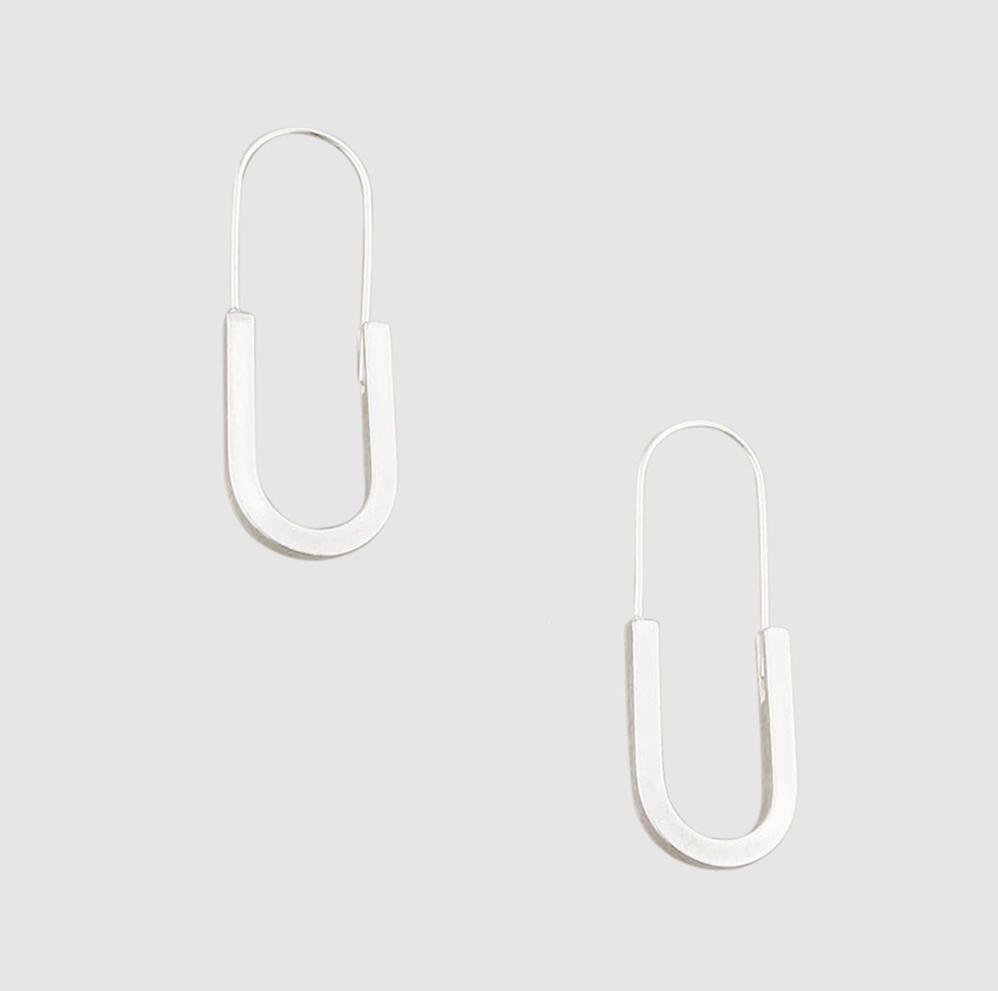 Silver U-Turn Hoops