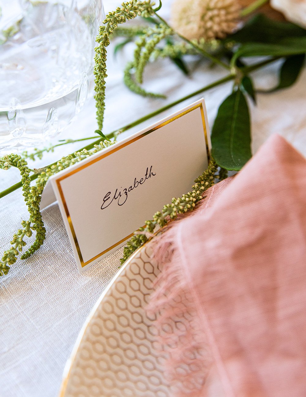 Gold Foil Place Cards