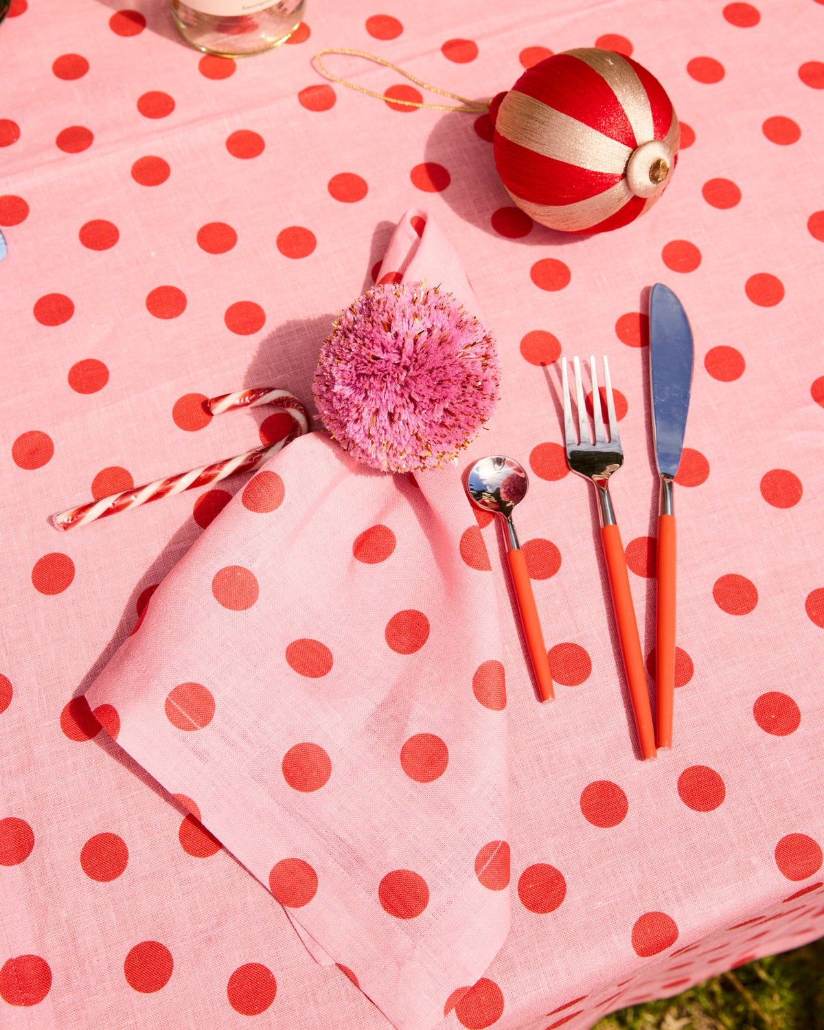 Polka Dot Pink 4P Napkin Set