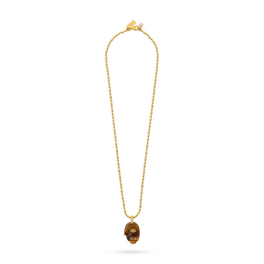 Protective Hand Pendant Necklace- Tiger’s Eye