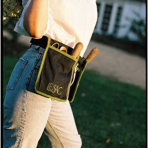 Le Sac Gardening Tool Belt (Navy with Green)