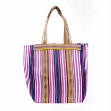 Load image into Gallery viewer, Monacco Pink &amp; Raspberry Beach Bag