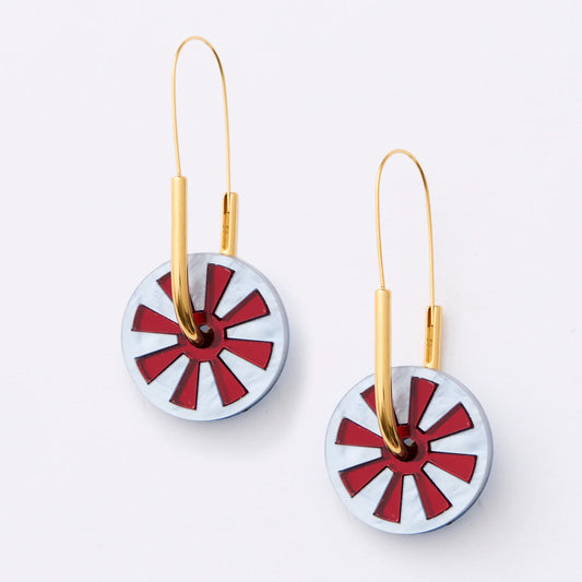 Calypso Earrings- Blue/Plum