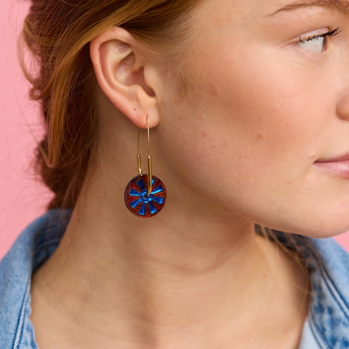 Calypso Earrings- Brown/Cobalt