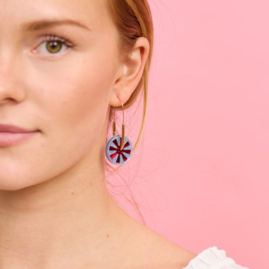 Calypso Earrings- Blue/Plum