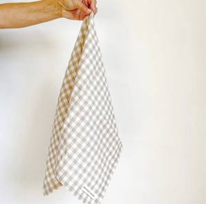 Pure French Linen Tea Towel (Gingham)