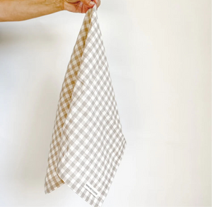 Pure French Linen Tea Towel (Gingham)