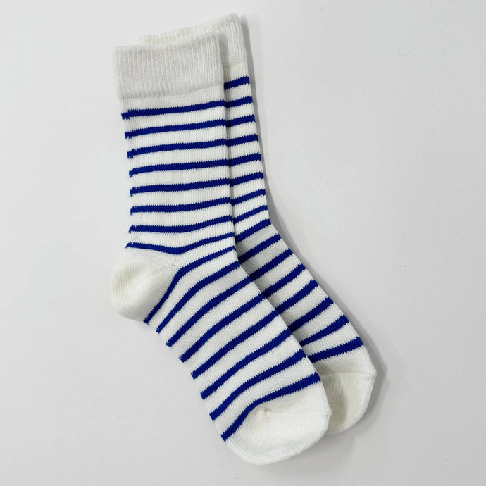 Blue & White Striped Socks