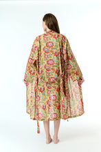 Load image into Gallery viewer, Arabella Dressing Gown Mustard with Red Flowers