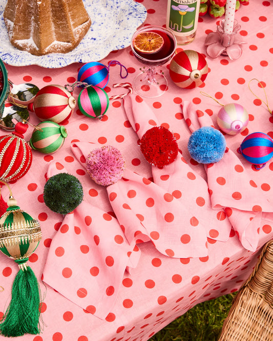 Merry Pom Pom Napkin Rings