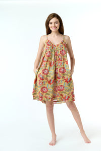 Arabella Mustard Florals Short Nightie