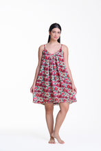 Load image into Gallery viewer, Arabella Red &amp; Pink Floral Short Nightie