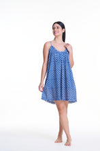 Load image into Gallery viewer, Arabella Blue Geometric Short Nightie