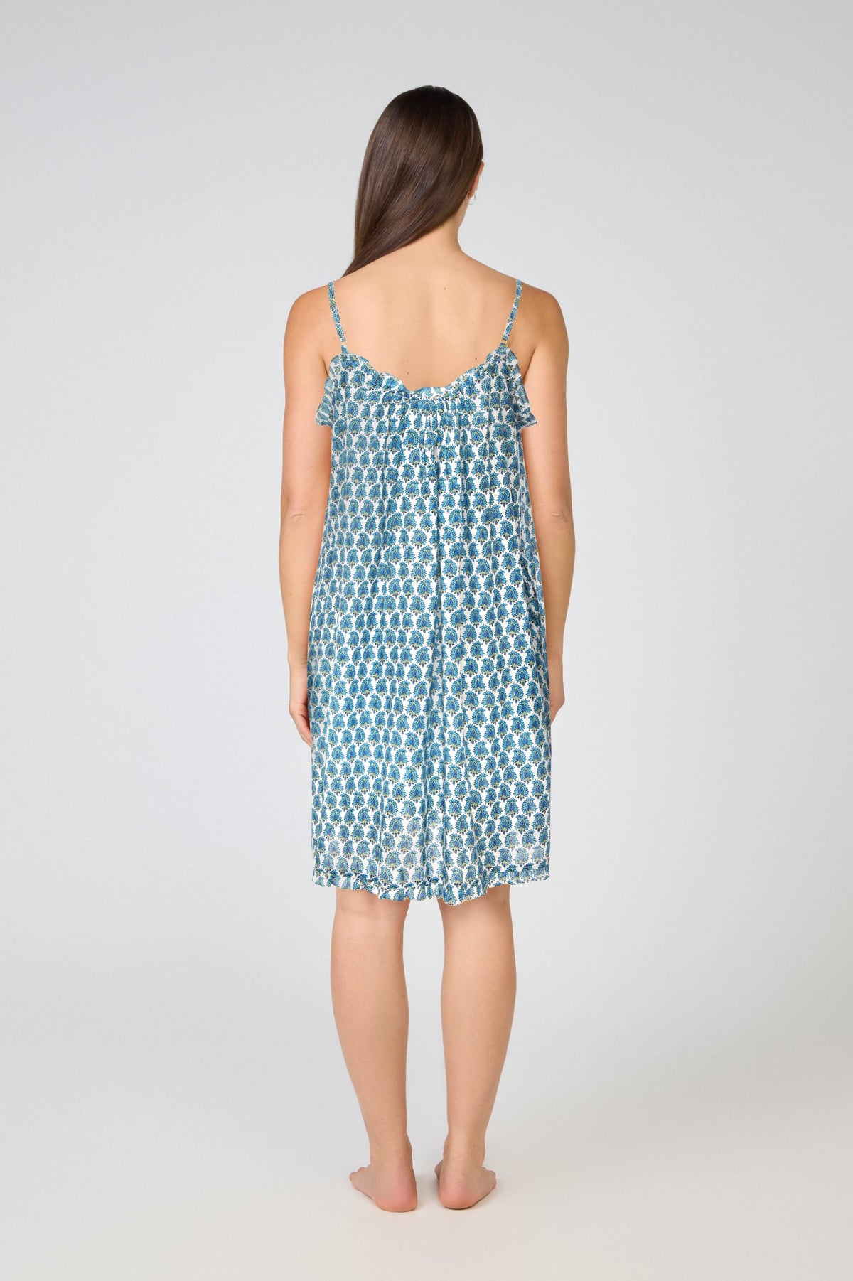 Arabella Blue Paisley Short Nightie