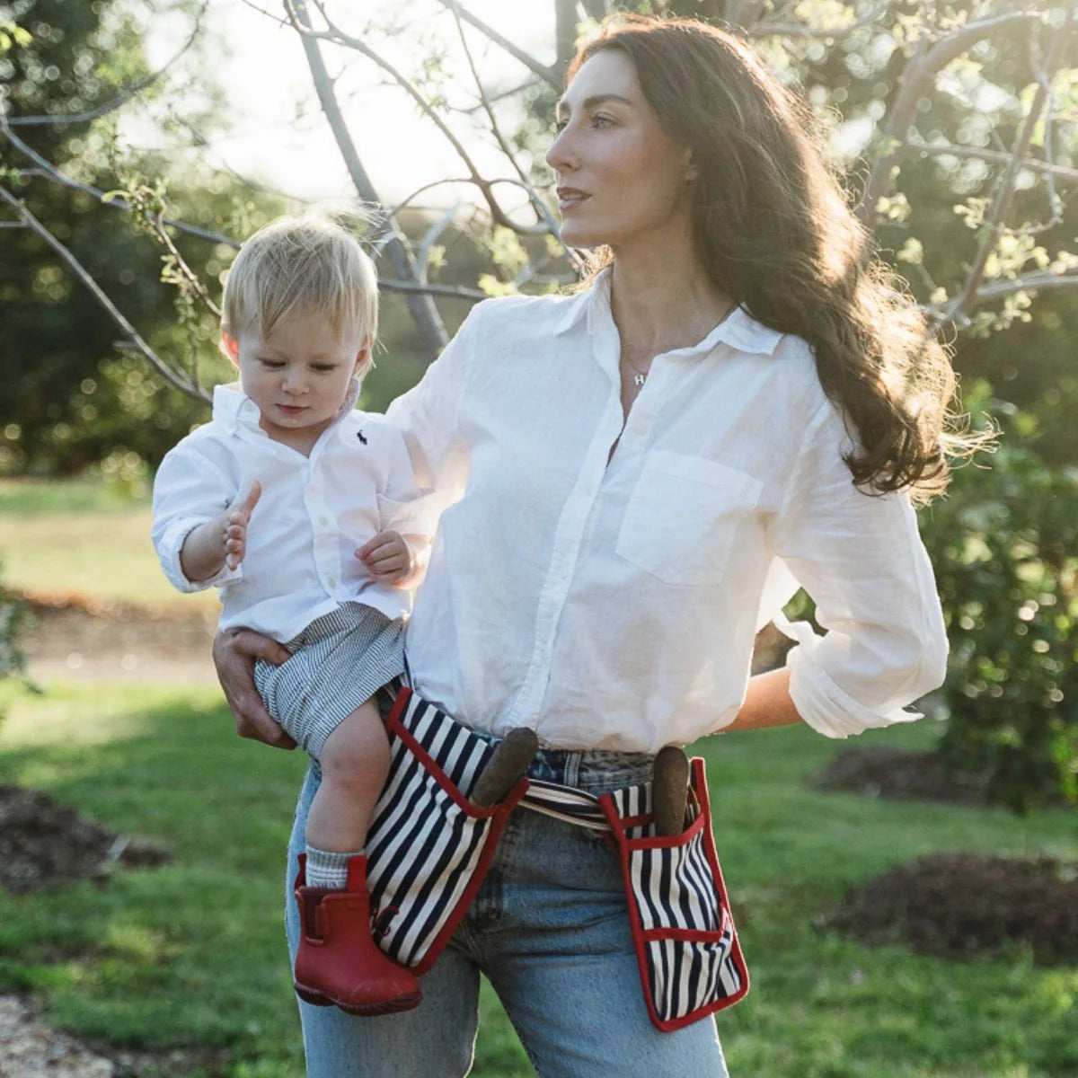 Le Sac Gardening Tool Belt (Navy Stripe)