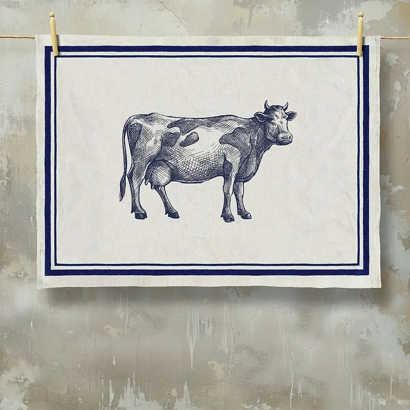 Farmyard Kitchen Towel - Cow