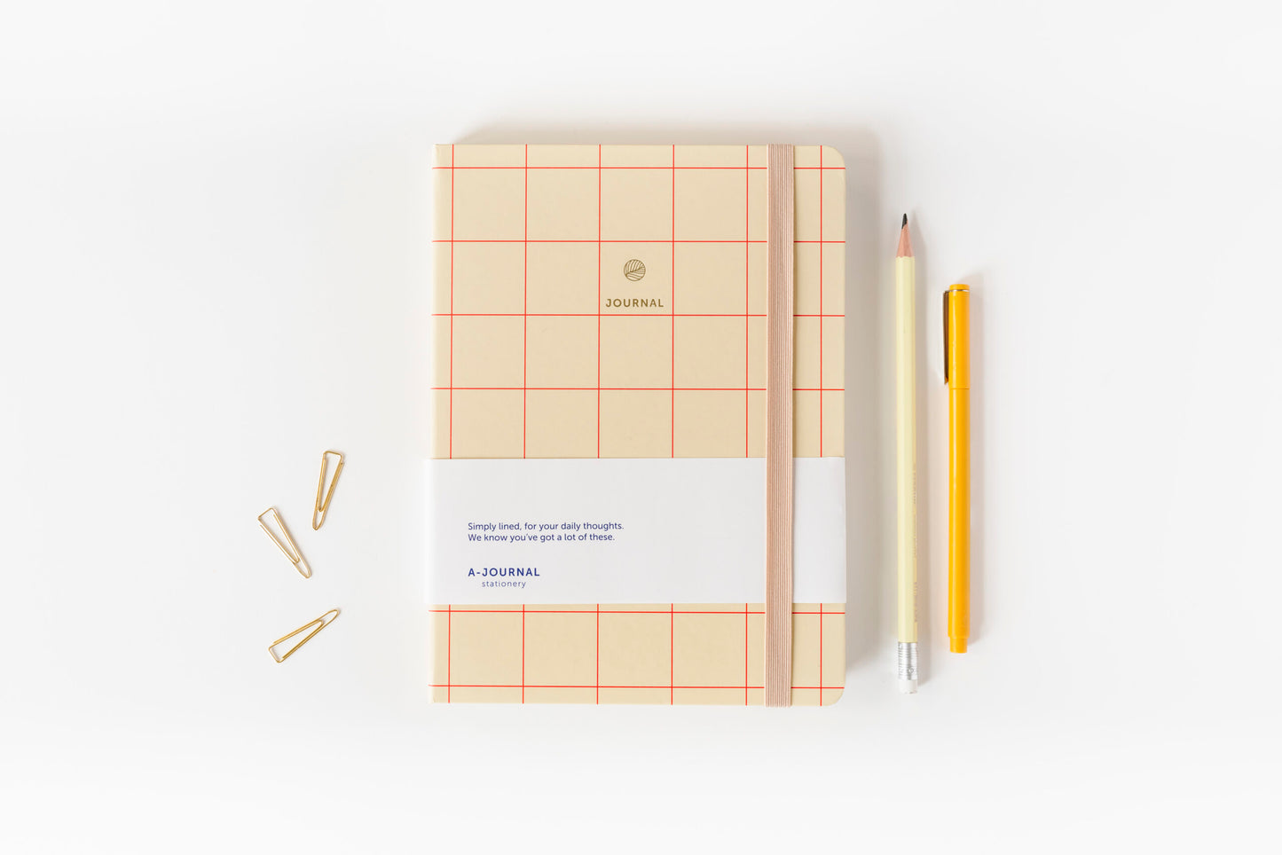 Notebook Journal - Thin Checkered Red