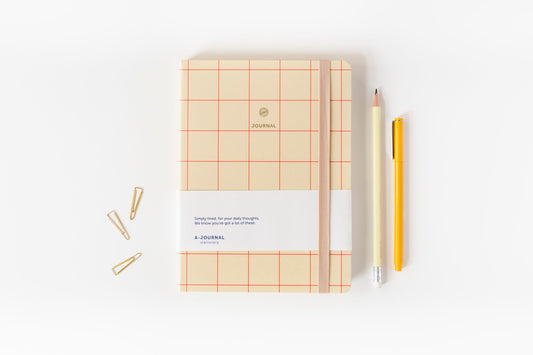 Notebook Journal - Thin Checkered Red