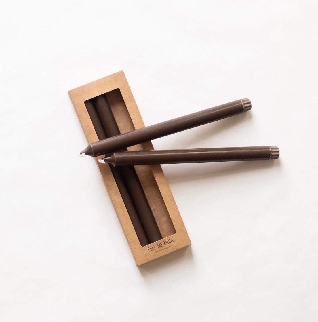 28 cm Dinner Candle - BROWN (4 pack)