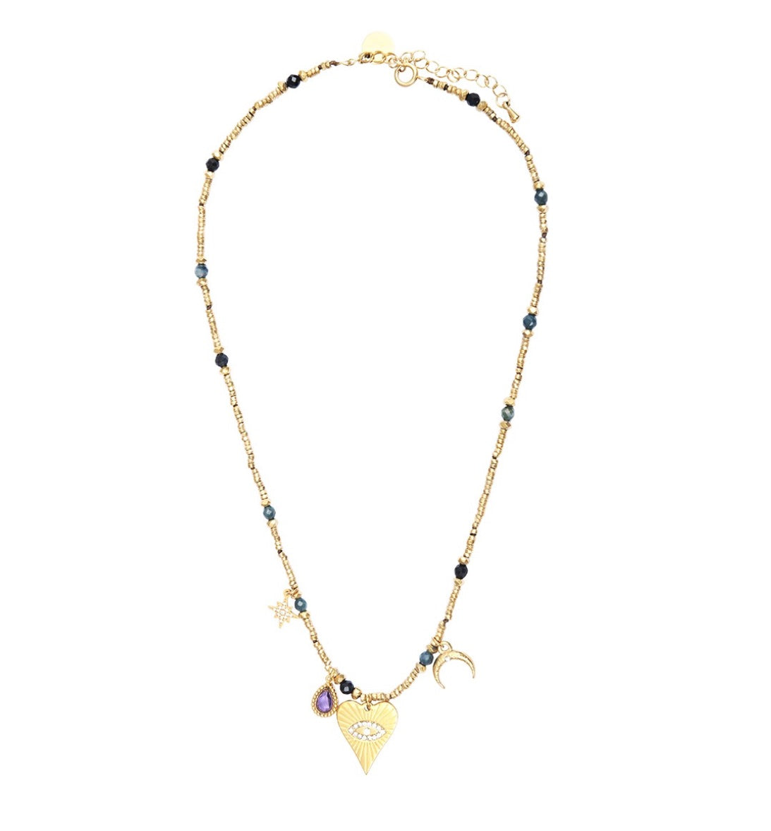 Lucky Charm Necklace - BLUE TOURMALINE