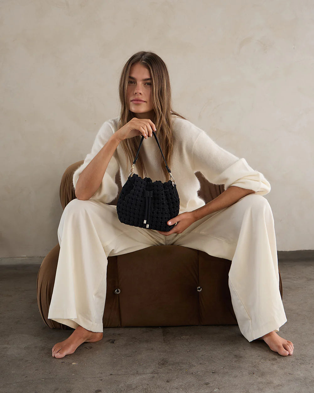 Box Weave Bucket - Navy