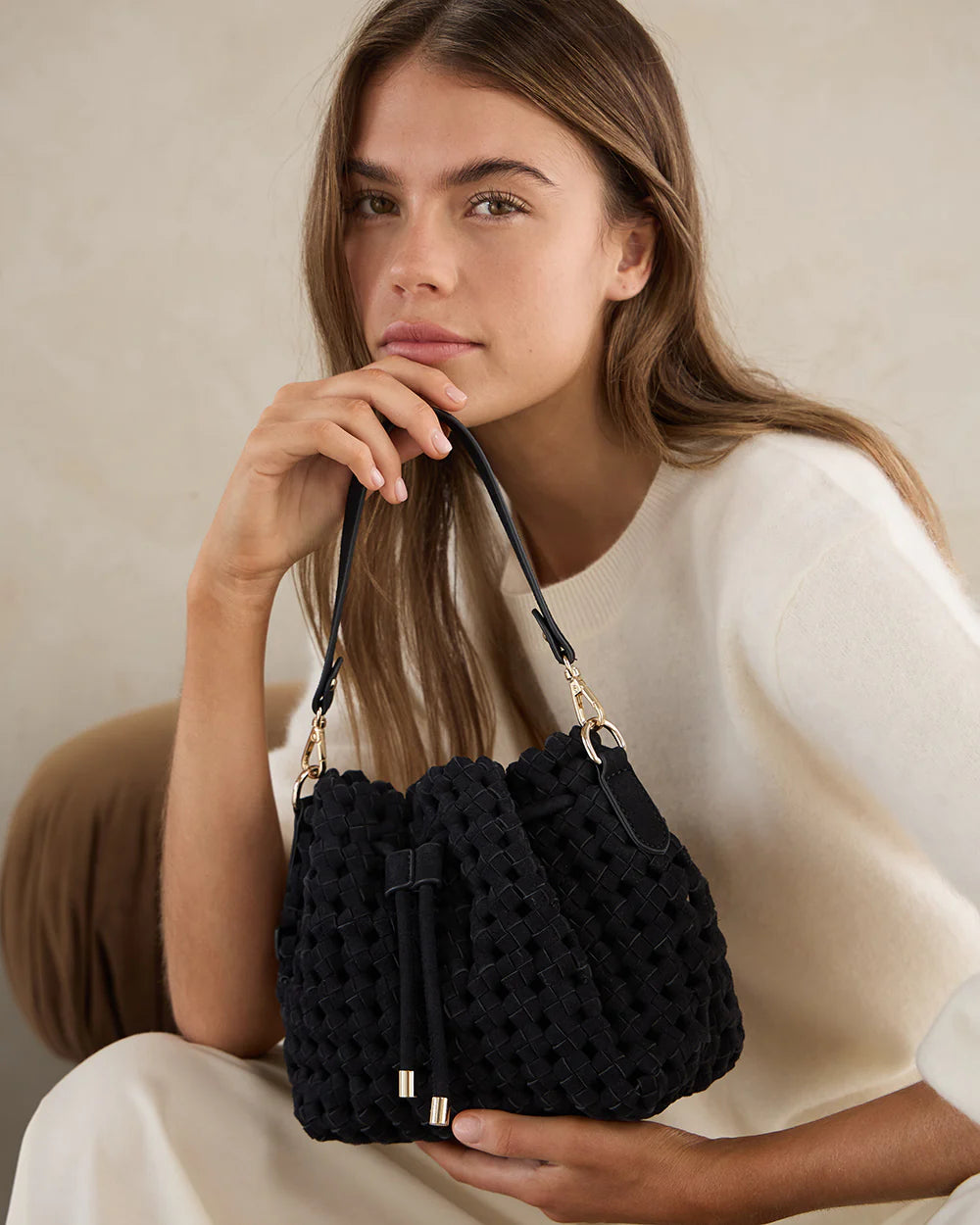 Box Weave Bucket - Navy