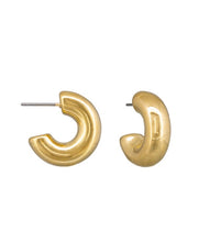 Load image into Gallery viewer, Gold Brielle Hoops