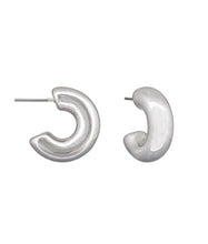 Load image into Gallery viewer, Silver Brielle Hoops