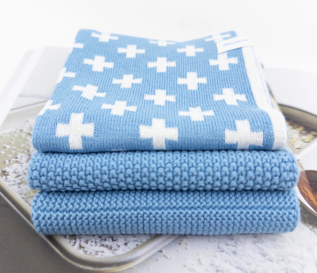 Dishcloth 3pk Variety Cornflower