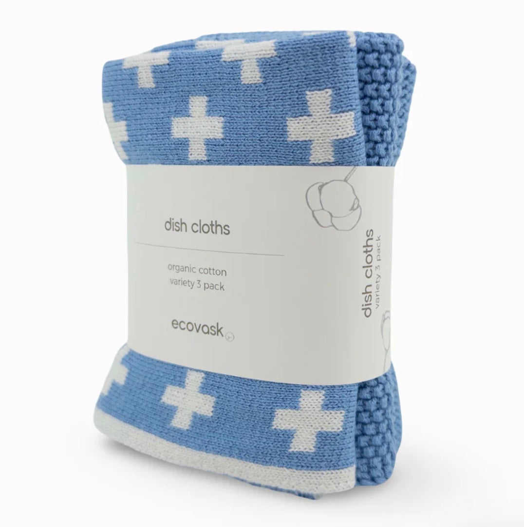 Dishcloth 3pk Variety Cornflower